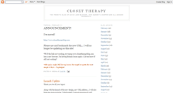 Desktop Screenshot of closettherapy.blogspot.com