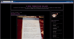 Desktop Screenshot of iseethroughglass.blogspot.com