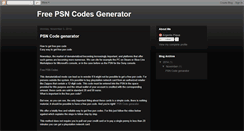 Desktop Screenshot of freepsncodesgenerator2015.blogspot.com