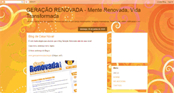 Desktop Screenshot of geracaorenovada.blogspot.com