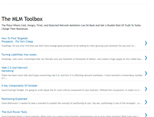 Tablet Screenshot of mlmtoolbox.blogspot.com