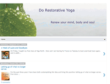 Tablet Screenshot of dorestorativeyoga.blogspot.com