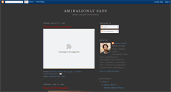 Desktop Screenshot of amiralionly.blogspot.com