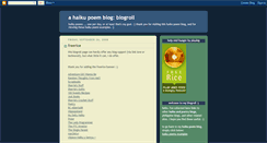 Desktop Screenshot of haiku-poems-blog-blogroll.blogspot.com