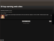 Tablet Screenshot of 30topearningwebsites.blogspot.com