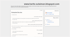 Desktop Screenshot of harits-sulaiman.blogspot.com