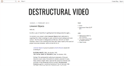 Desktop Screenshot of destructuralvideo.blogspot.com