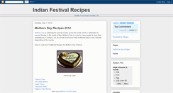 Desktop Screenshot of indianfestivalrecipes.blogspot.com