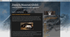 Desktop Screenshot of jonnymaserati.blogspot.com