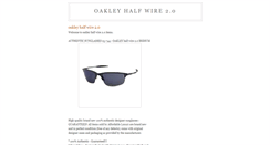 Desktop Screenshot of oakleyhalfwire20.blogspot.com