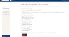 Desktop Screenshot of demonoid-invitations-code.blogspot.com