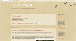 Desktop Screenshot of cedarsdigest.blogspot.com