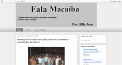 Desktop Screenshot of falamacaiba.blogspot.com