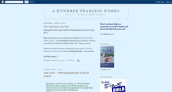 Desktop Screenshot of ahundredfearlesswords.blogspot.com