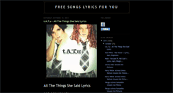 Desktop Screenshot of freesongslyricsforyou.blogspot.com