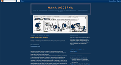 Desktop Screenshot of mamamoderna.blogspot.com