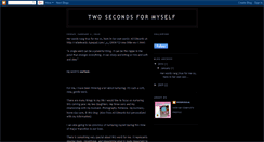 Desktop Screenshot of 2seconds4myself.blogspot.com