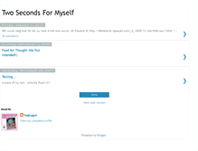 Tablet Screenshot of 2seconds4myself.blogspot.com