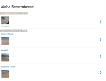 Tablet Screenshot of aloharemembered.blogspot.com