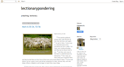 Desktop Screenshot of lectionarypondering.blogspot.com