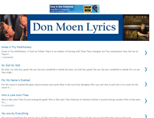 Tablet Screenshot of donmoenlyrics.blogspot.com