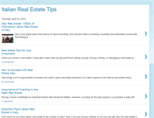 Tablet Screenshot of italianrealestatetips.blogspot.com