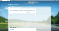 Desktop Screenshot of akshayresearch.blogspot.com