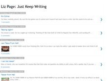 Tablet Screenshot of lizpagejustkeepwriting.blogspot.com