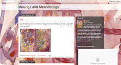 Desktop Screenshot of mymusingsandmeanderings.blogspot.com