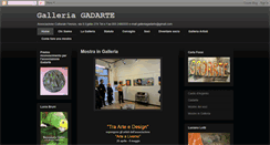 Desktop Screenshot of galleriagadarte.blogspot.com