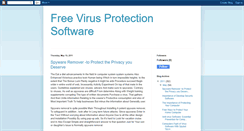 Desktop Screenshot of freevirusprotectionsoftware.blogspot.com
