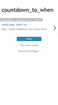Mobile Screenshot of countdown-to-when.blogspot.com