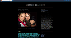 Desktop Screenshot of mistressdominique323.blogspot.com