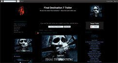 Desktop Screenshot of final-destination-7-movie-trailer.blogspot.com