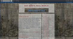 Desktop Screenshot of boymeetsrealworld.blogspot.com