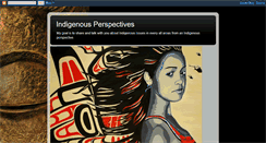 Desktop Screenshot of indigenousperspectives.blogspot.com