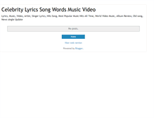 Tablet Screenshot of lyrics-celebrity.blogspot.com