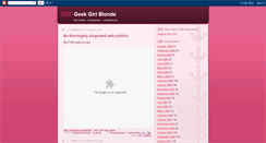 Desktop Screenshot of geekgirlblonde.blogspot.com