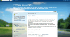 Desktop Screenshot of 1000tageeinsamkeit.blogspot.com