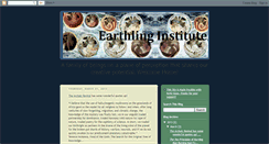 Desktop Screenshot of earthlinginstitute.blogspot.com