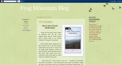 Desktop Screenshot of froggmountainblog.blogspot.com