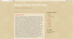 Desktop Screenshot of newsroomnotes.blogspot.com