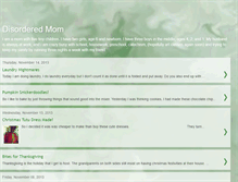 Tablet Screenshot of disorderedmom.blogspot.com