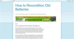 Desktop Screenshot of howtoreconditionoldbatteries.blogspot.com