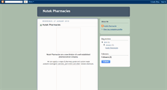 Desktop Screenshot of nutekpharma.blogspot.com