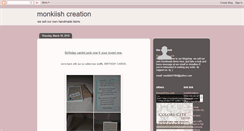 Desktop Screenshot of monkiishcreation.blogspot.com