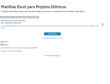 Tablet Screenshot of planilhasexcelparaprojetoseltricos.blogspot.com