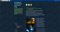 Desktop Screenshot of actualitrek.blogspot.com