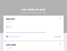 Tablet Screenshot of notesduprof.blogspot.com