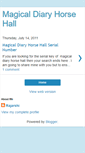 Mobile Screenshot of magicaldiaryhorsehall.blogspot.com